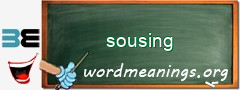 WordMeaning blackboard for sousing